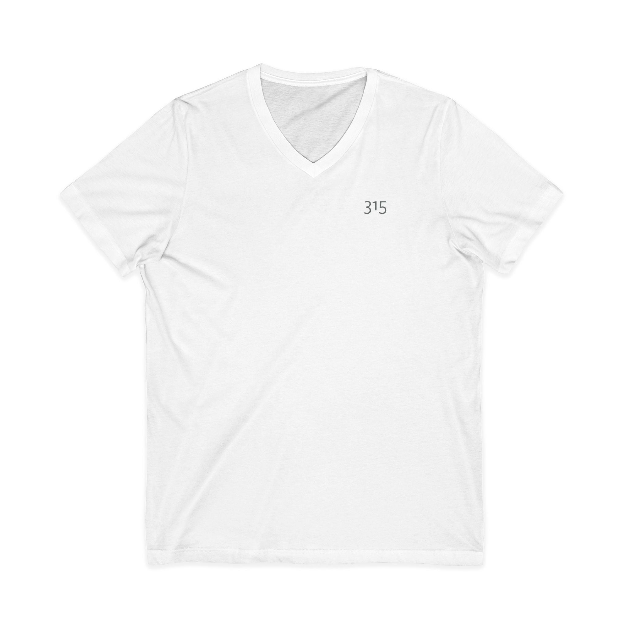 111 - Multi Color Stylish Unisex V-Neck Tee with '315' Design