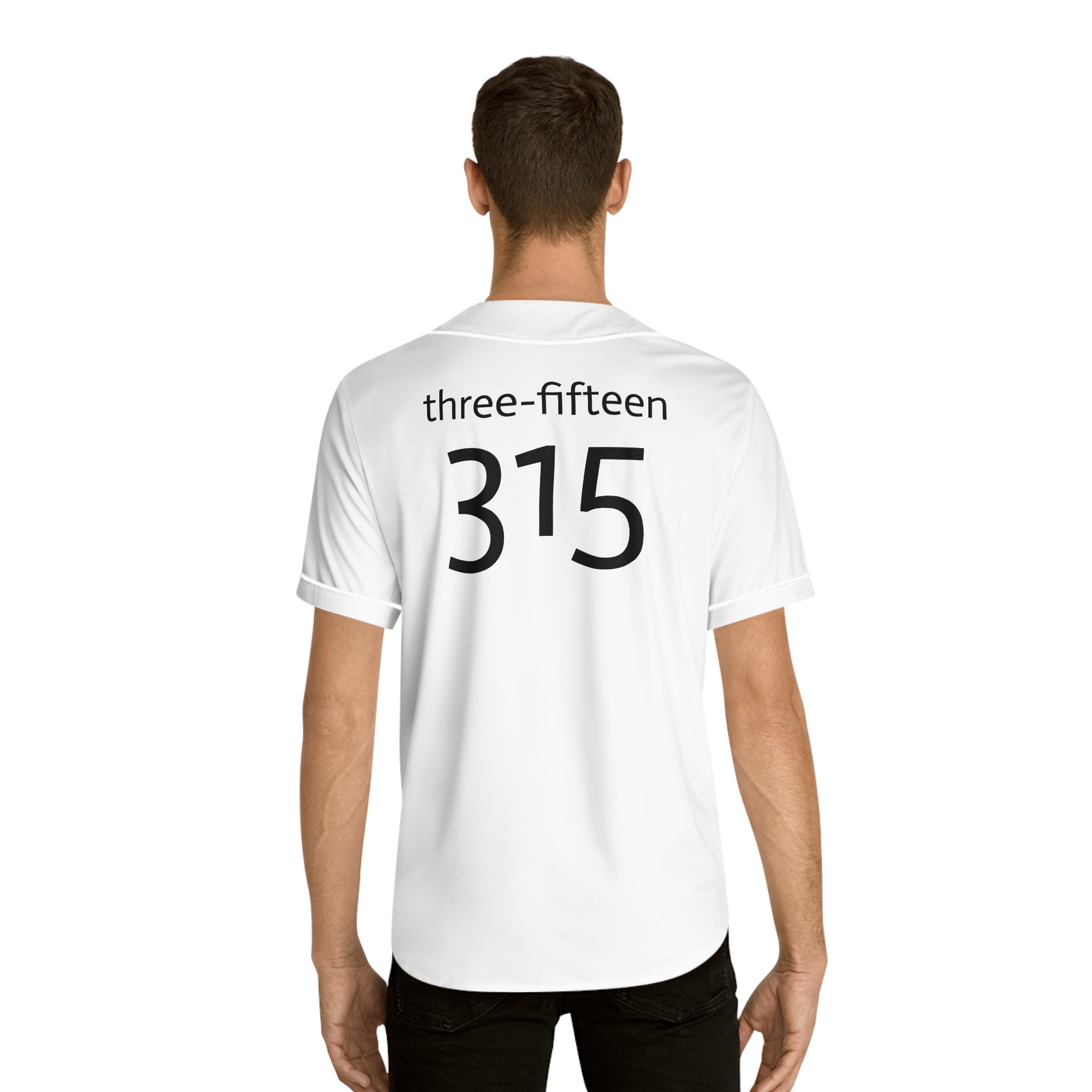 Three-Fifteen Stylish Men's Baseball Jersey with Custom Number 315