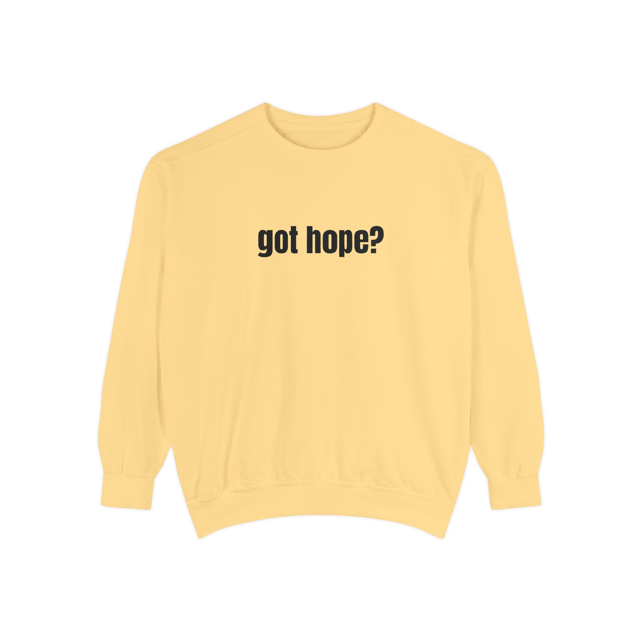 Multi Color Cozy “Go Into the World” Unisex Garment-Dyed Sweatshirt for Everyday Comfort