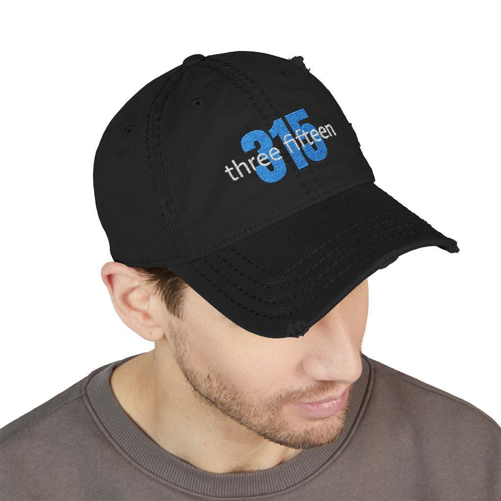 3 - Hat Distressed Embroidered Bold 315 Dad Hat - Casual Chic Accessory