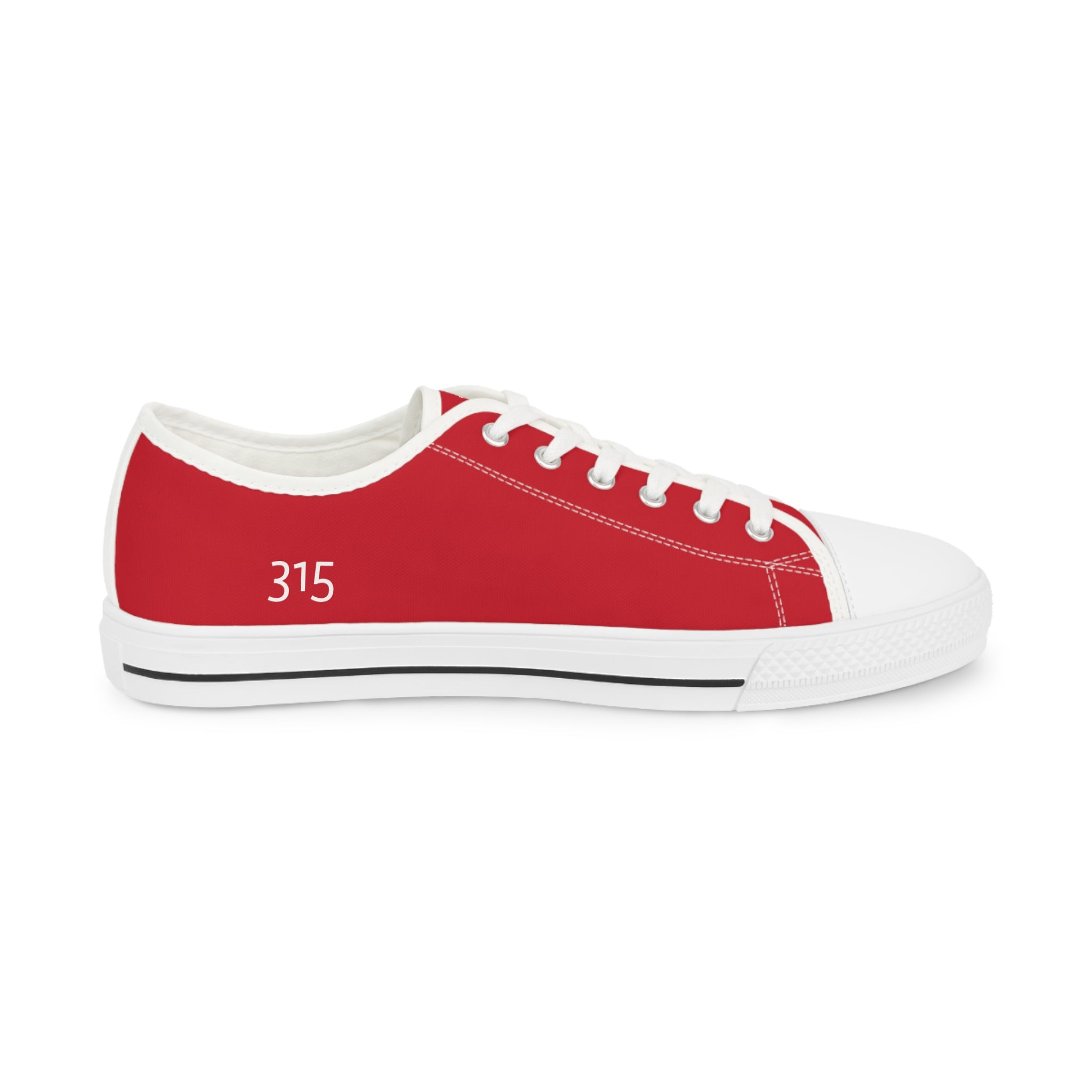 31 - Men's Low Top Sneakers TF — Minimal Grey Canvas Shoes with '315' Side Graphic