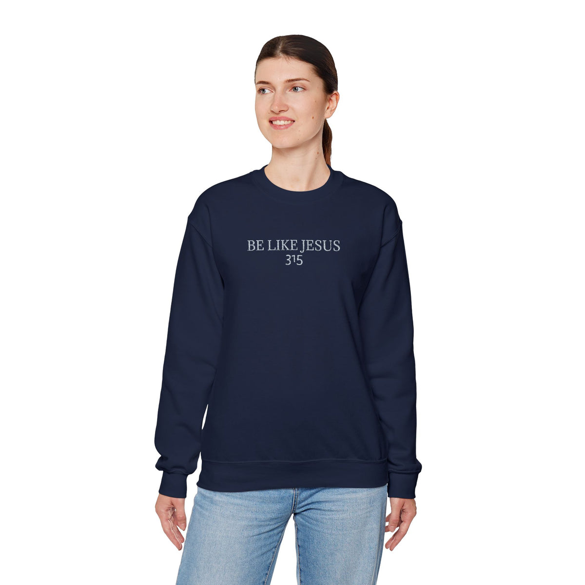 15 - Be Like Jesus 315 Multi Colors Embroidered - Unisex Heavy Blend™ Crewneck Sweatshirt