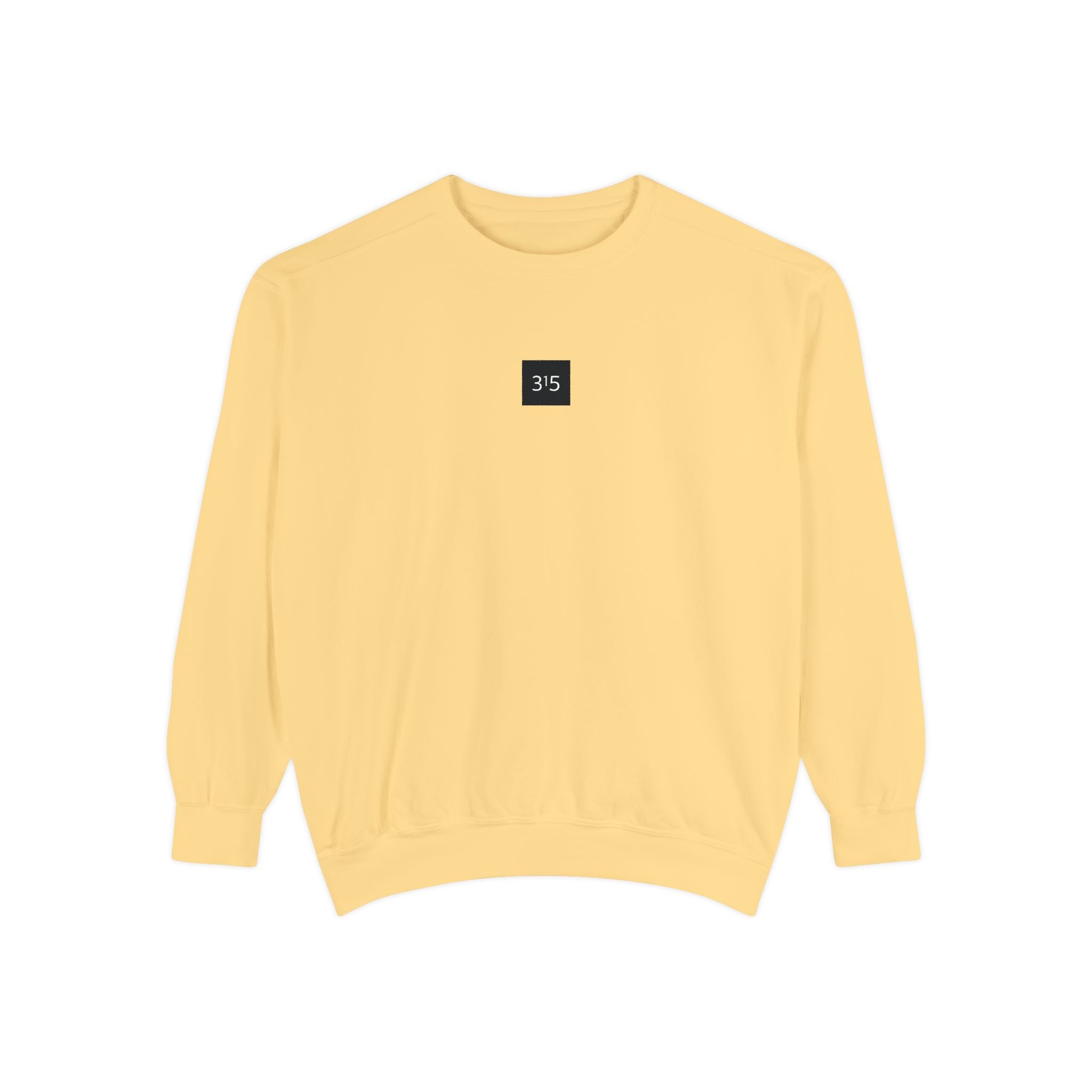Multi Color Embroidered 315 Minimalist Logo Sweatshirt — White Crewneck Casual Pullover