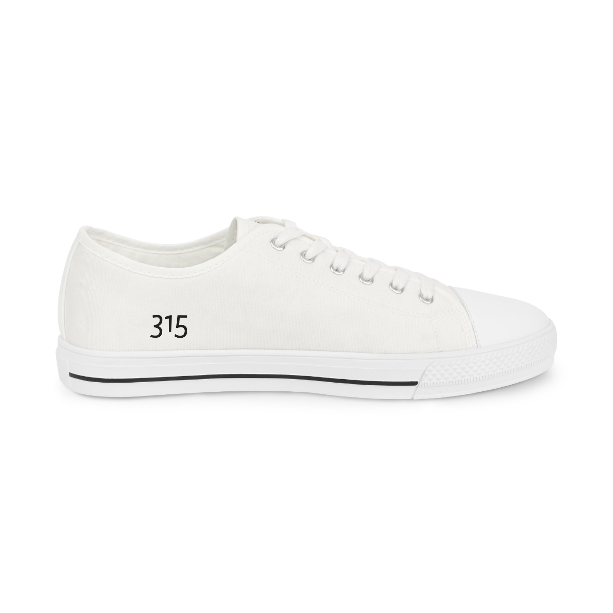31 - Men's Low Top Sneakers TF — Minimal Grey Canvas Shoes with '315' Side Graphic