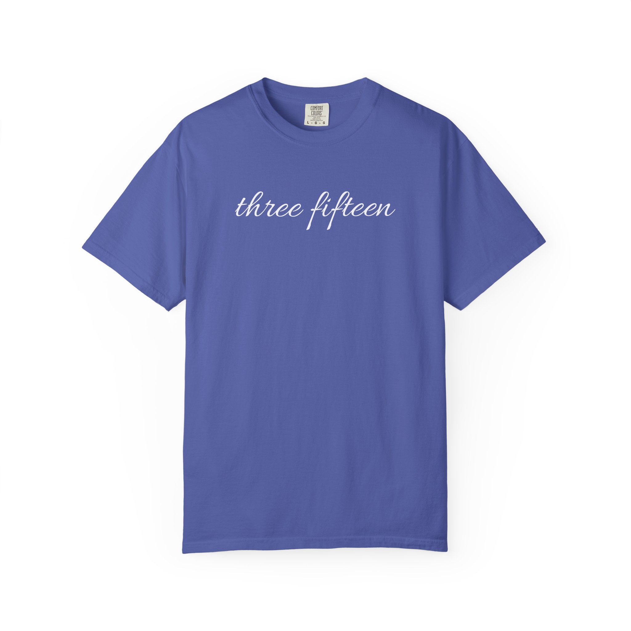 1 - Multi Colors Three Fifteen Cursive Graphic T-Shirt