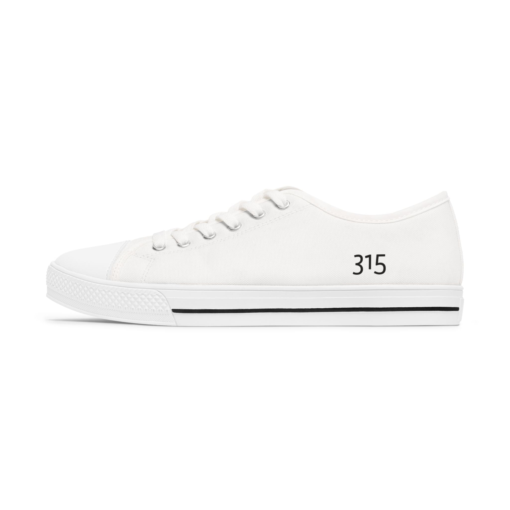 31 - Women's Low Top Sneakers TF — Minimal Grey Canvas Shoes with '315' Side Print
