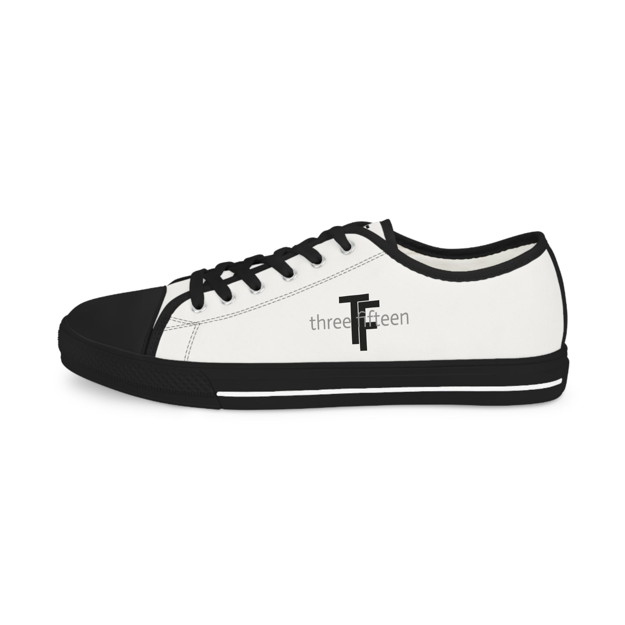 31 - Men's Low Top Sneakers TF — Minimal Grey Canvas Shoes with '315' Side Graphic