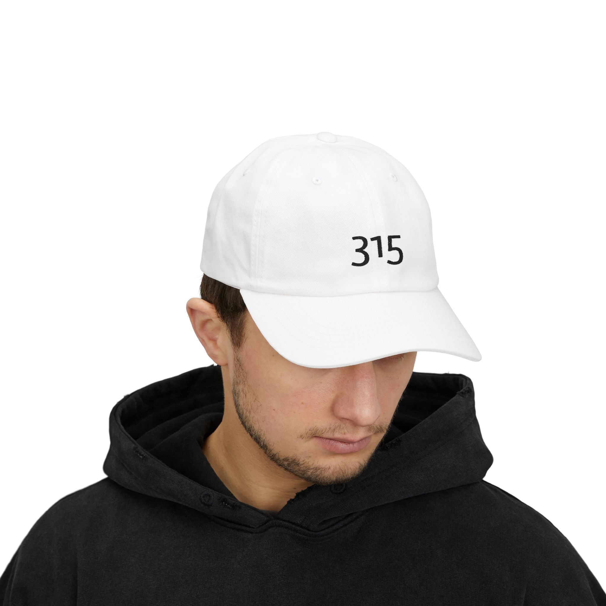 3 - Hat 315 Embroidered Dad Cap — Minimalist White Baseball Hat