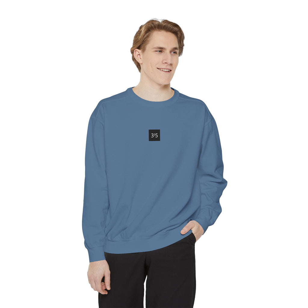 Multi Color Embroidered 315 Minimalist Logo Sweatshirt — White Crewneck Casual Pullover