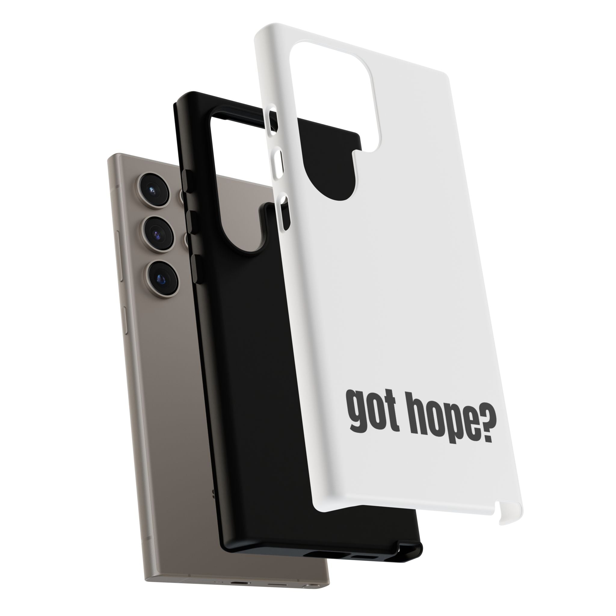 Phone Case — "got hope?" Minimalist Inspirational Protective Cover