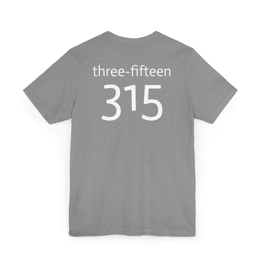 Multi Color Three-Fifteen Minimalist 315 Unisex Jersey T-Shirt - Three-Fifteen Design