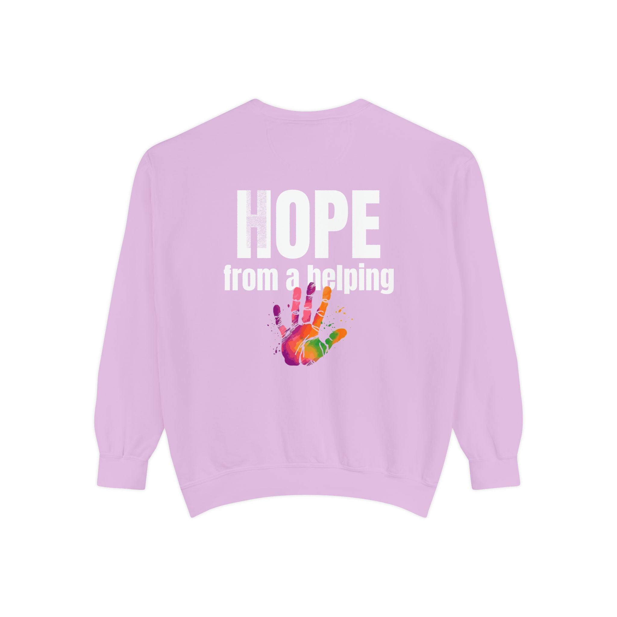 15 - Got Hope - Multi Color Cozy “A Helping Hand” Unisex Garment-Dyed Sweatshirt for Everyday Comfort