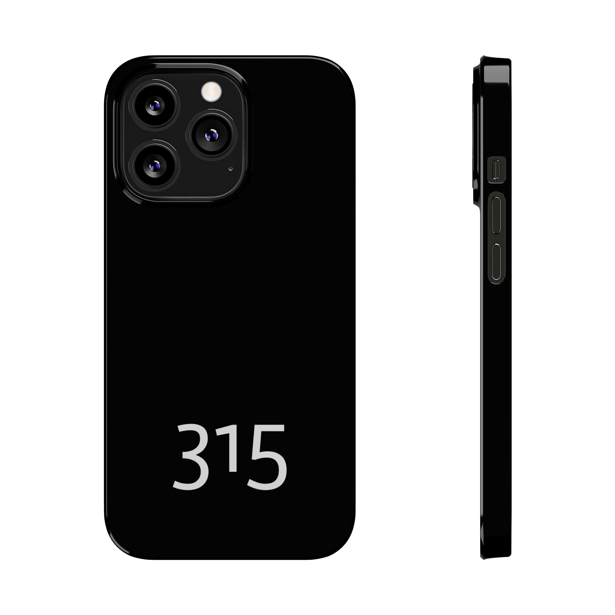 36 - Phone case 315 Slim Phone Case — Motivational Black Protective Cover