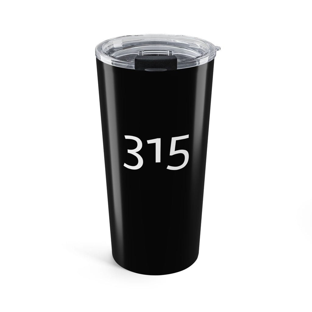 315 Black 20oz Insulated Tumbler – Minimalist Number Design