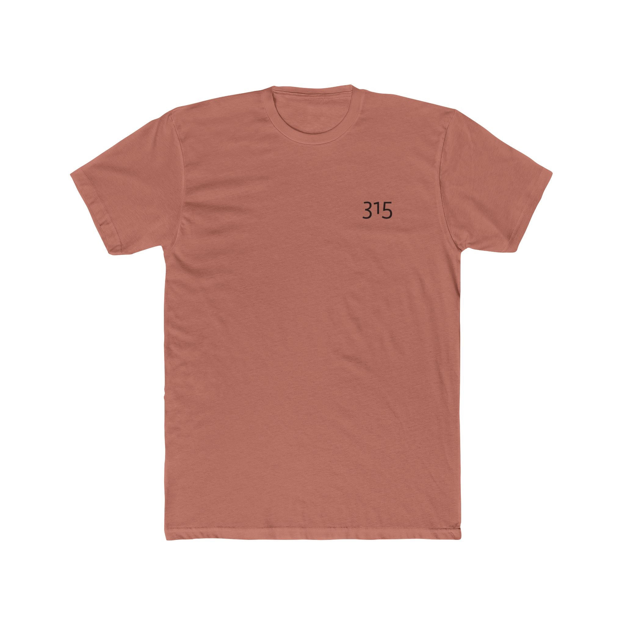 Multi Color Casual Unisex Cotton Crew Tee - Minimalist 315 Design
