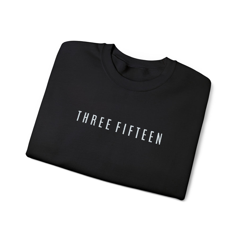 15 - Three Fifteen Embroidered Crewneck Sweatshirt — Minimal Graphic Pullover