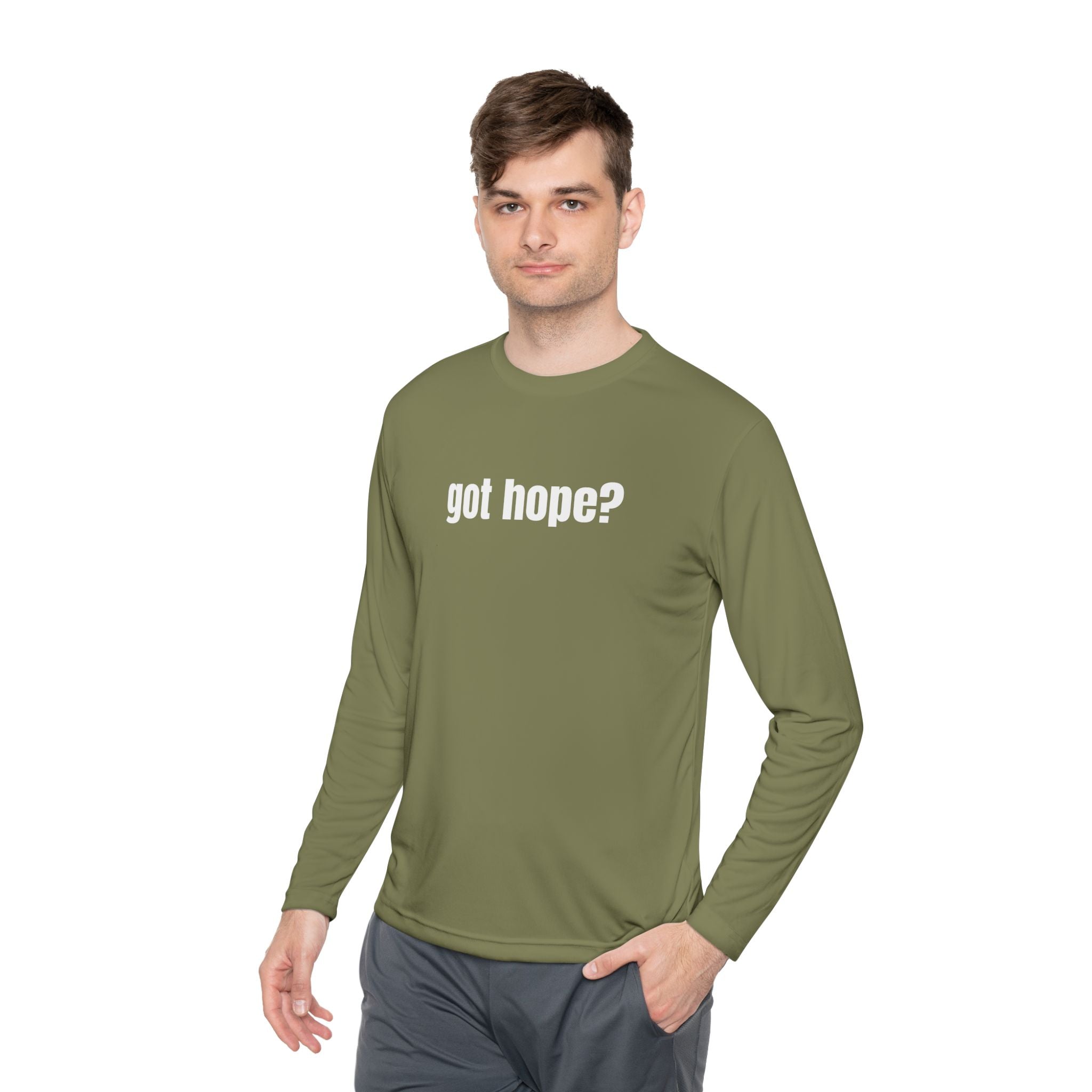 Got Hope - Multi Colors “What the World Needs Now - HOPE”" Hopeful Message Unisex Lightweight Long Sleeve Tee