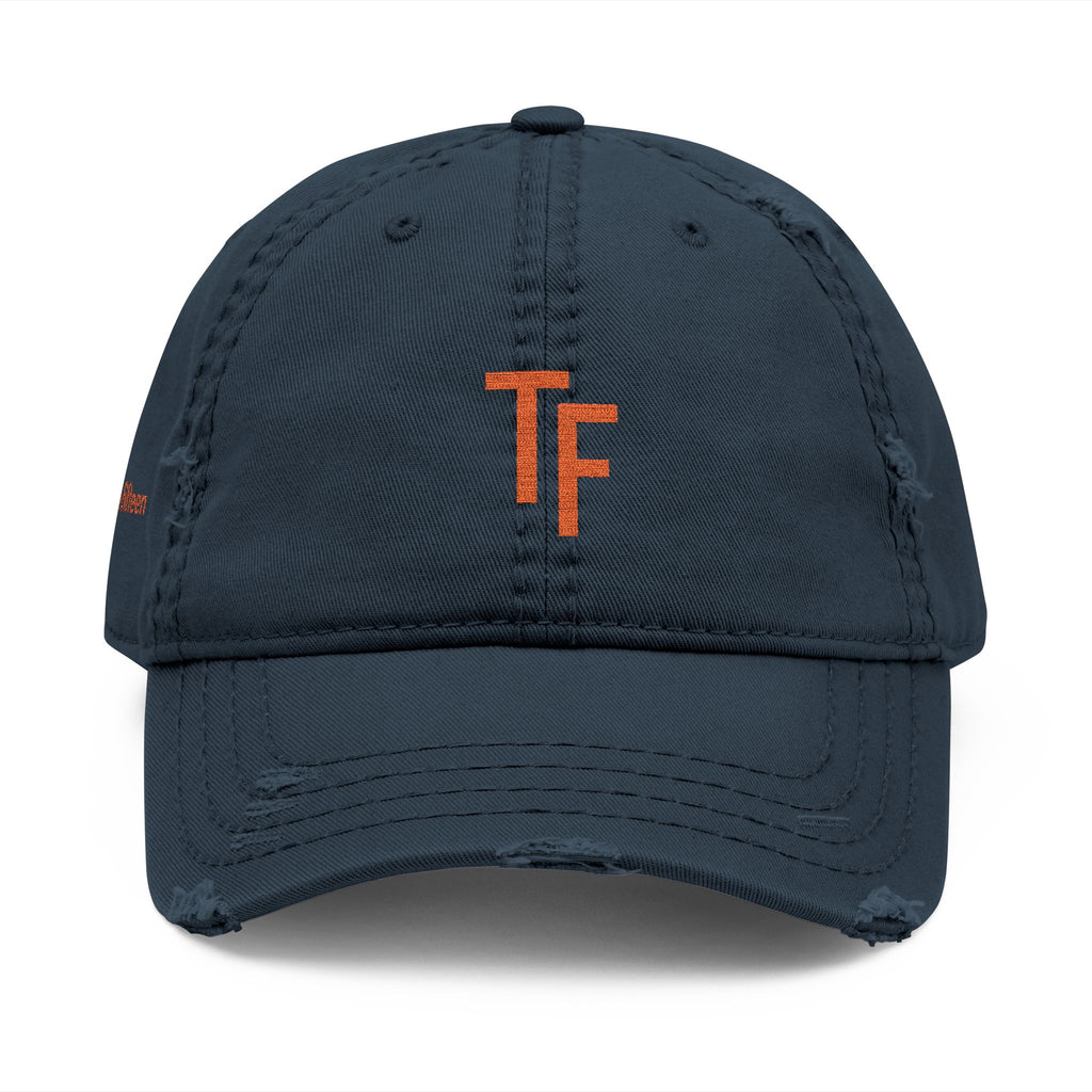 3 - Hat Distressed Embroidered TF Three Fifteen Dad Hat - Casual Chic Accessory