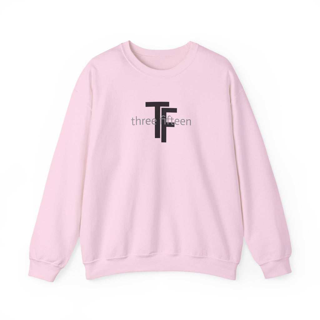 15 - Minimal TF three fifteen overlay Logo Sweatshirt — Casual Unisex Crewneck