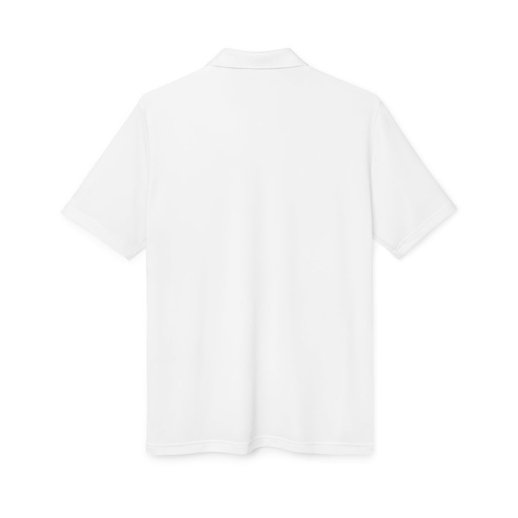 114 - Embroidered White Adidas Performance Polo Shirt with Small Blue 'TF' Chest Logo – Golf & Corporate Teamwear
