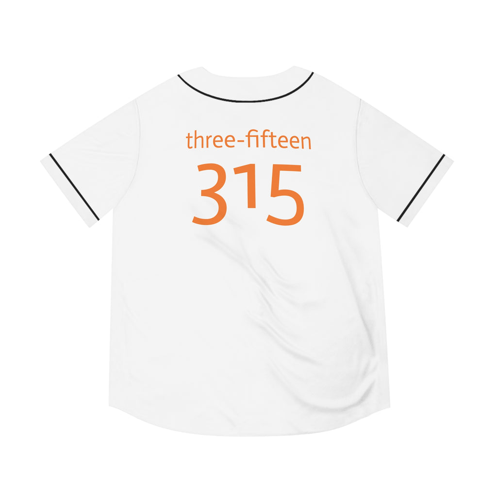 Three-Fifteen Stylish Men's Baseball Jersey with Custom Number 315
