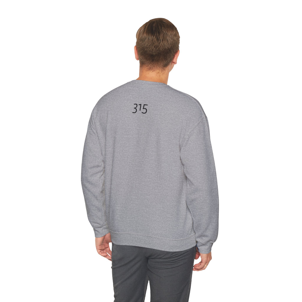 15 - Minimal TF three fifteen overlay Logo Sweatshirt — Casual Unisex Crewneck