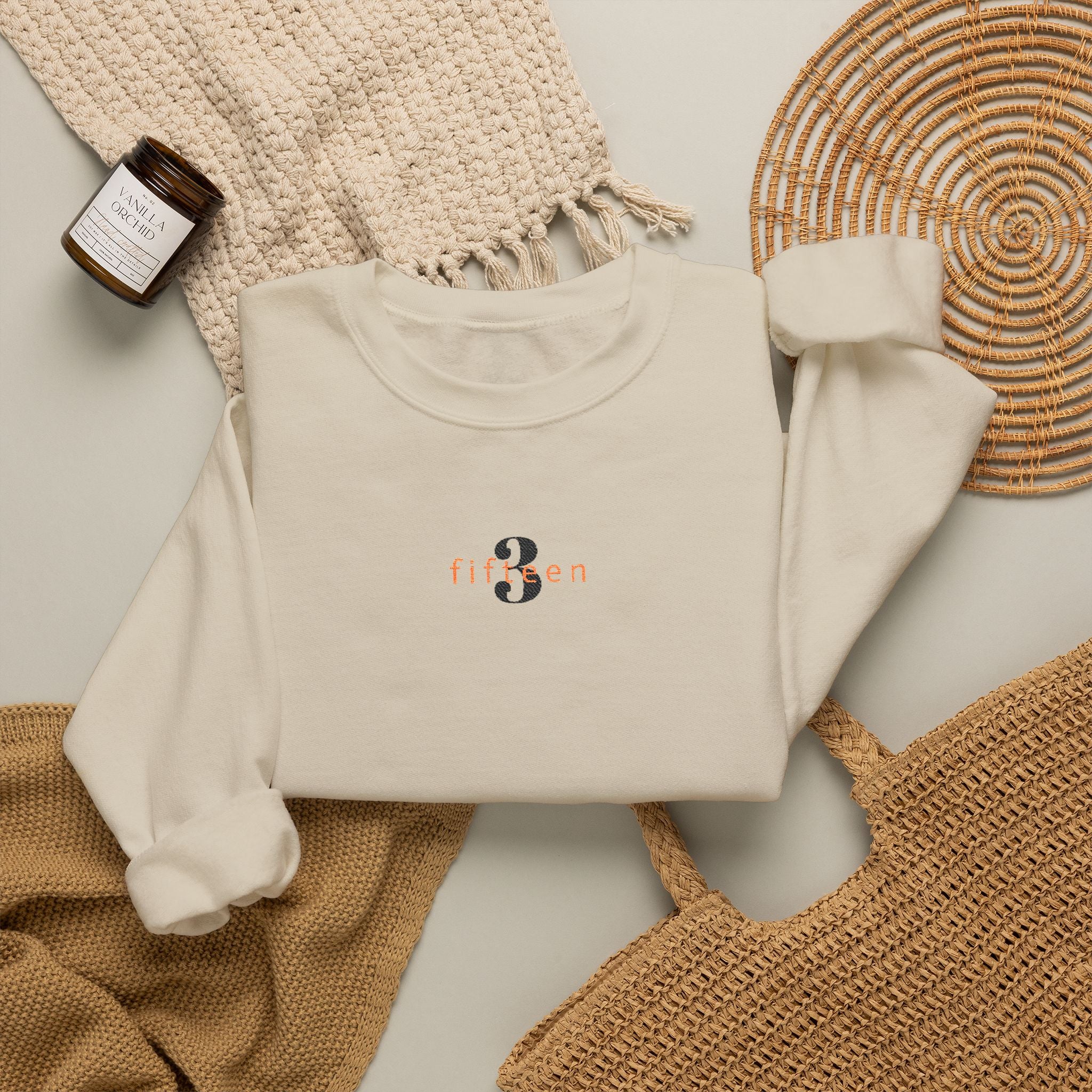 15 - Embroidered 3 Fifteen Crewneck Sweatshirt