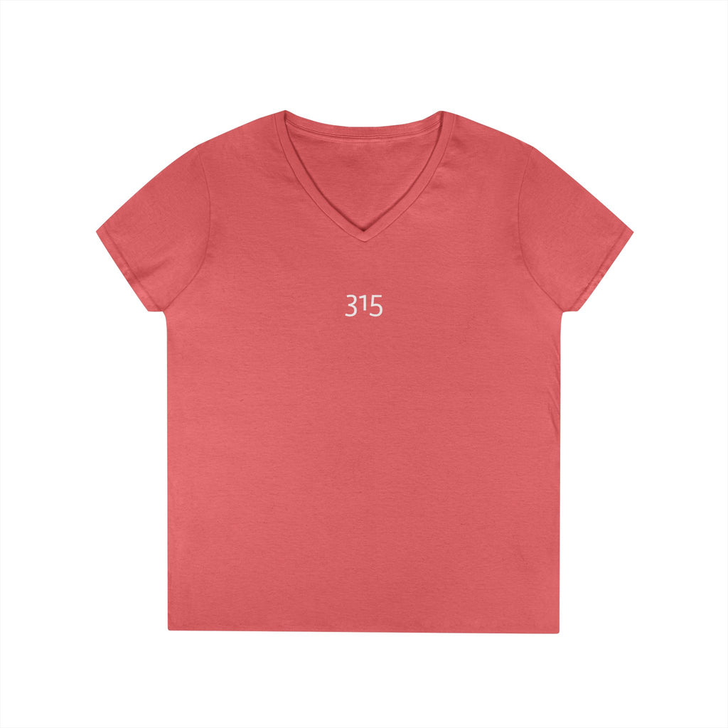 Multi Color Casual V-Neck T-Shirt with Minimalist Design 315