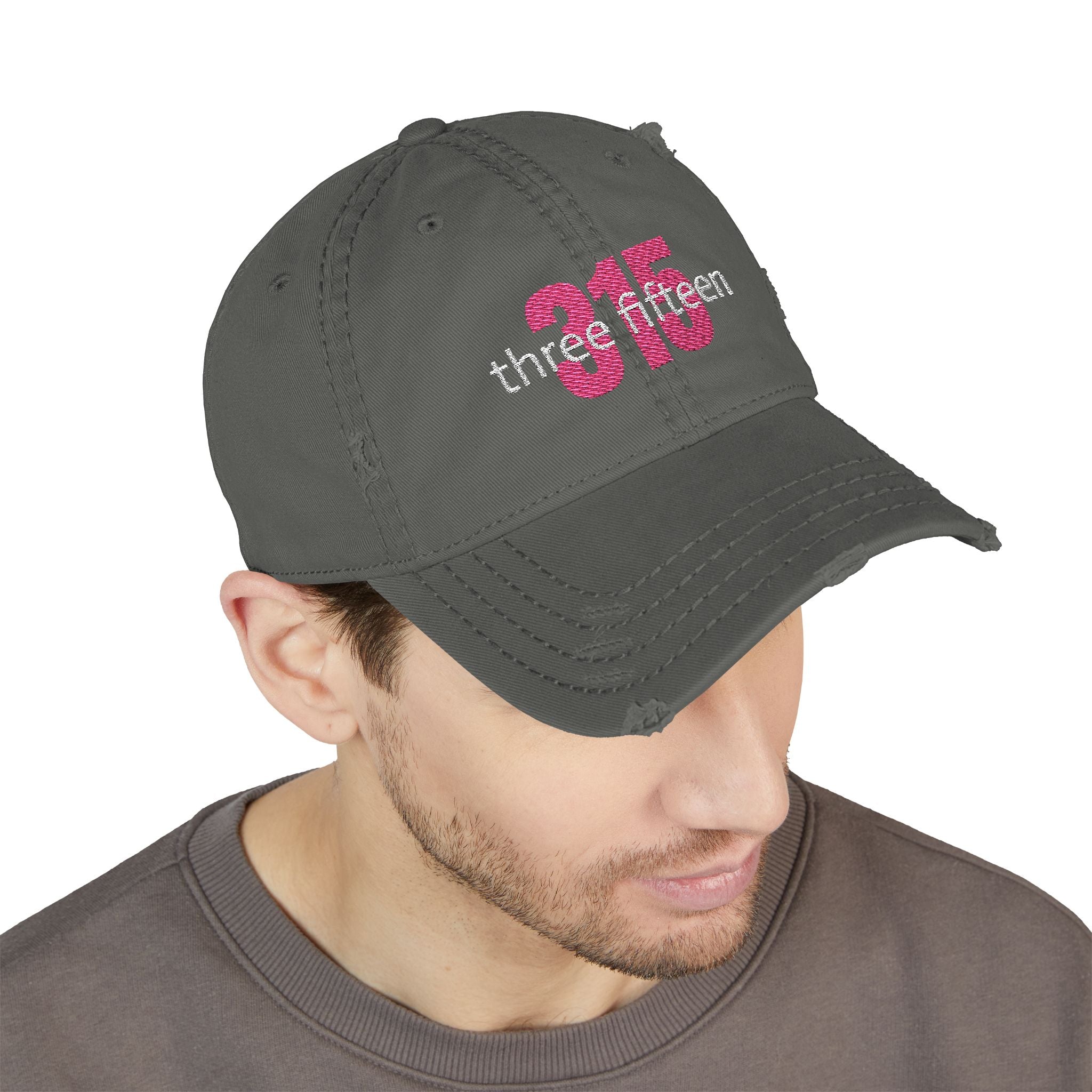 3 - Hat Distressed Embroidered Bold 315 Dad Hat - Casual Chic Accessory