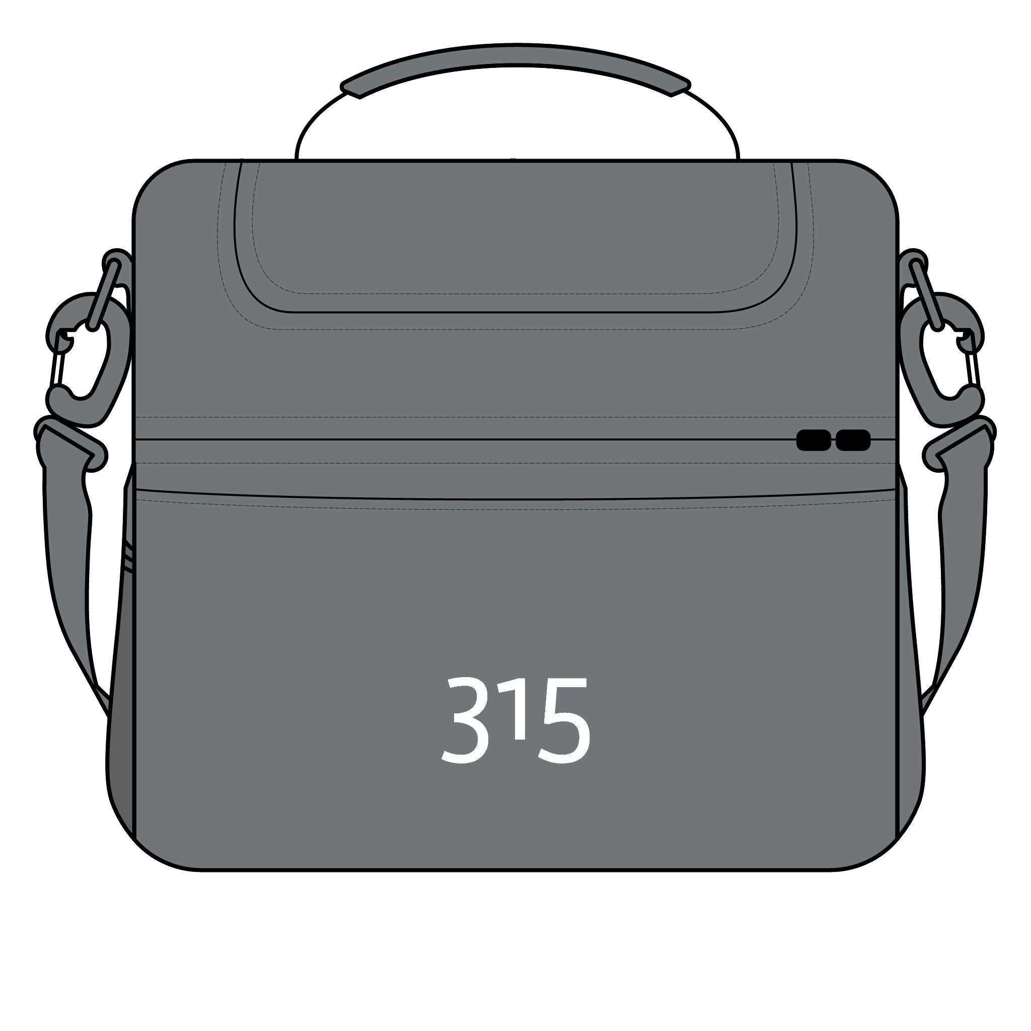 Insulated Cooler Bag with "315" Design — Portable Lunch & Beverage Cooler
