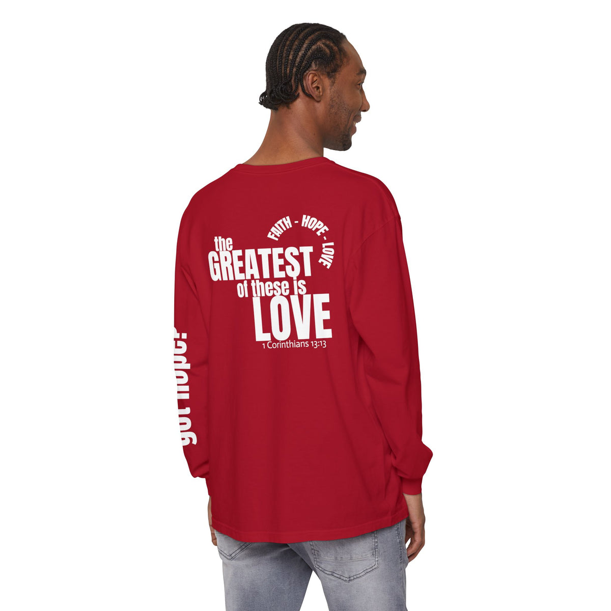 12 - Long sleeve tee 315 The Greatest of These Unisex Long Sleeve T-Shirt - Inspirational Casual Wear