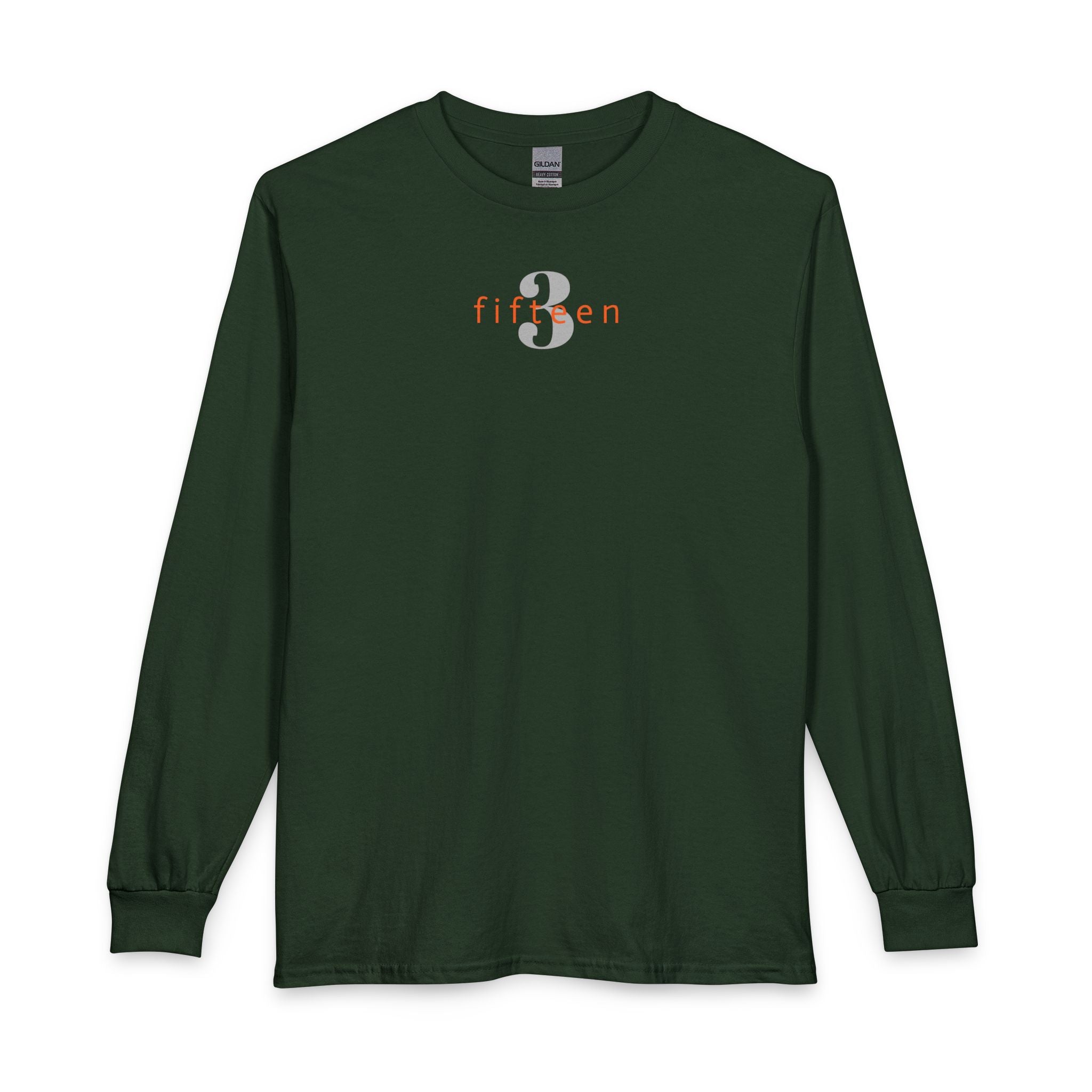 12 - Multi Colors Gildan 3 Fifteen Logo Long Sleeve Shirt — Minimal City Code Tee