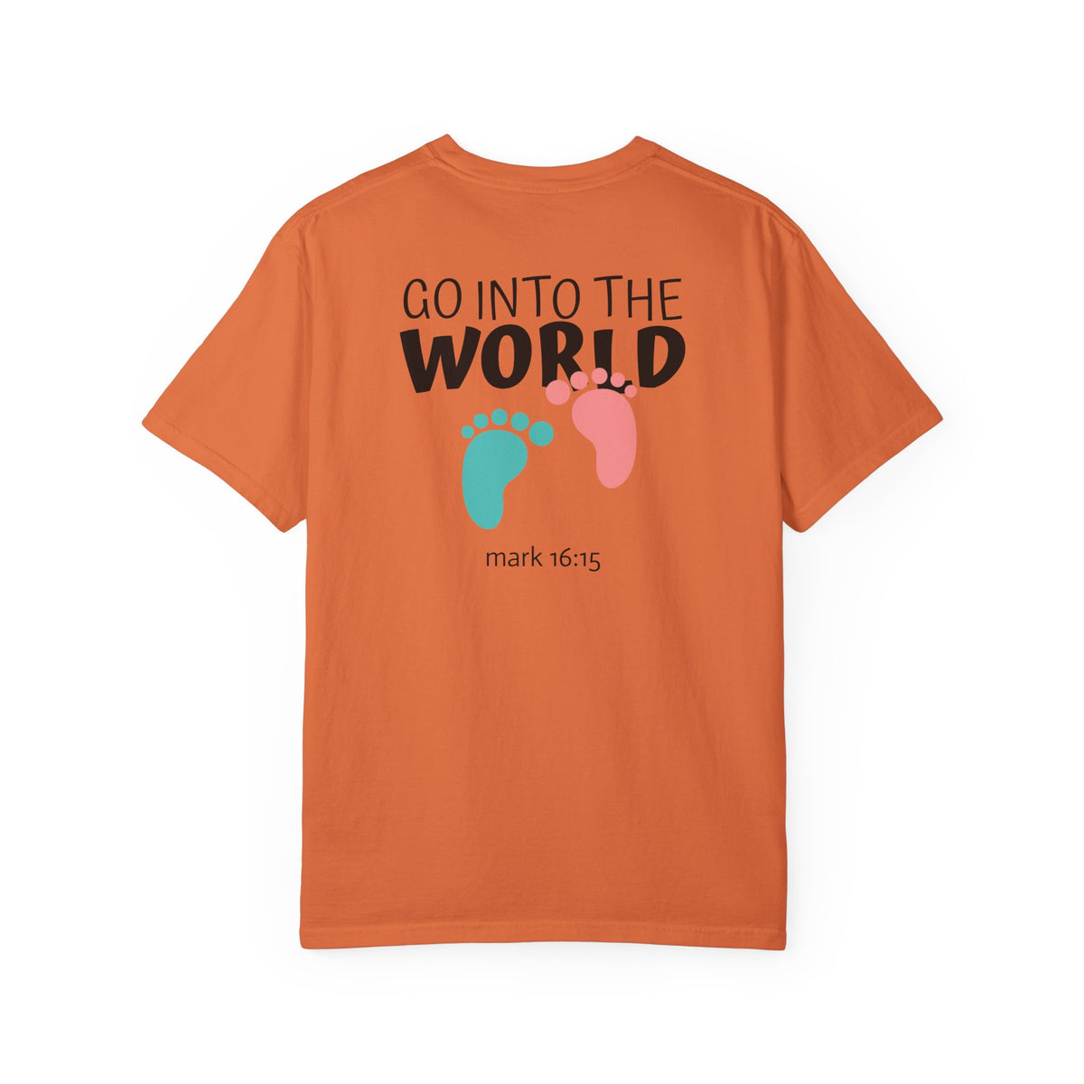 01 - Multi Colors “Go Into the World” Graphic T-Shirt