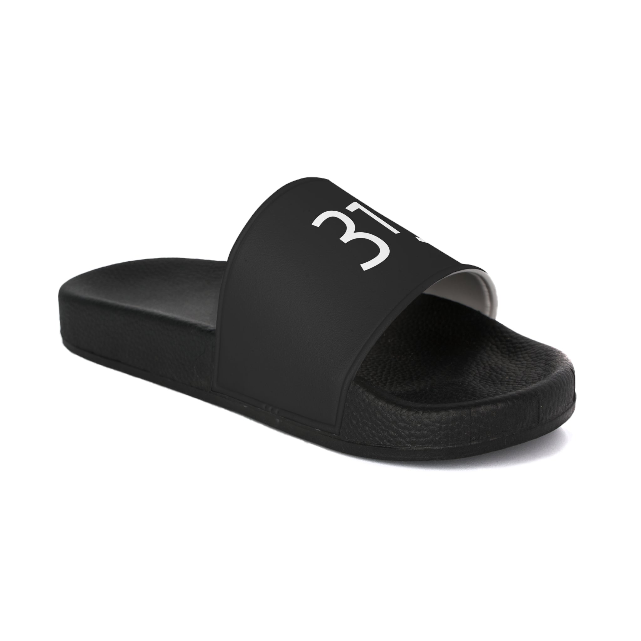 31 - 315 Black Slide Sandals — Minimalist Numbered Men's Pool & Beach Slides
