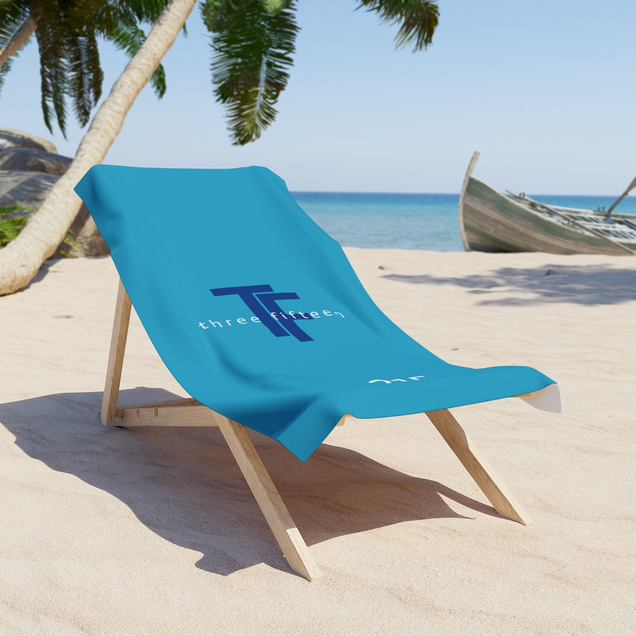 37 - Beach Towel — 315 Three Fifteen Beach Towel (Turquoise)