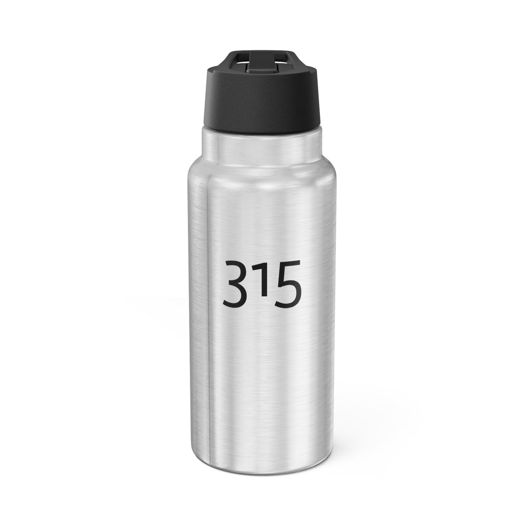 32oz Stainless Water Tumbler — Red “315” Minimalist Sports Bottle