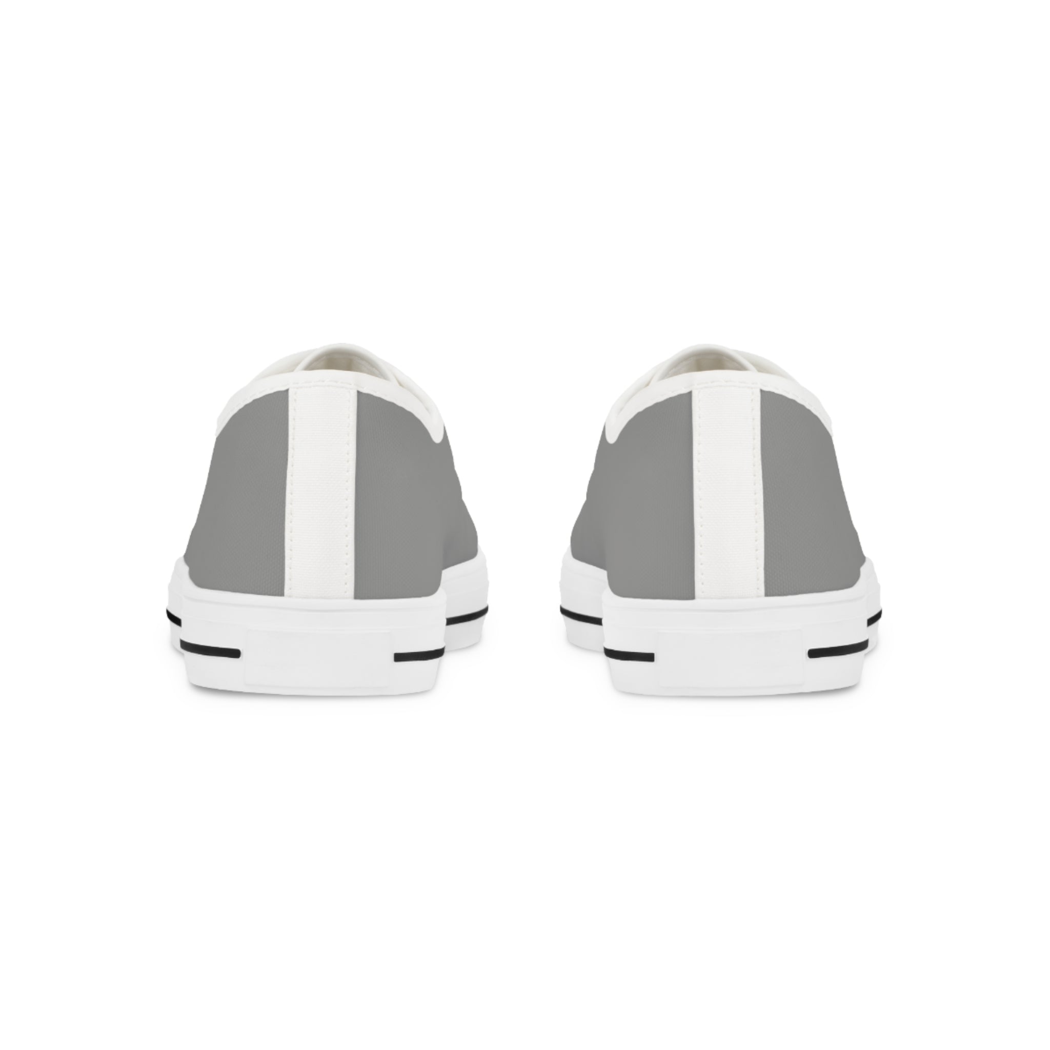 31 - Men's Gey Low Top Sneakers — Minimal Grey Canvas Shoes with '315' Side Graphic