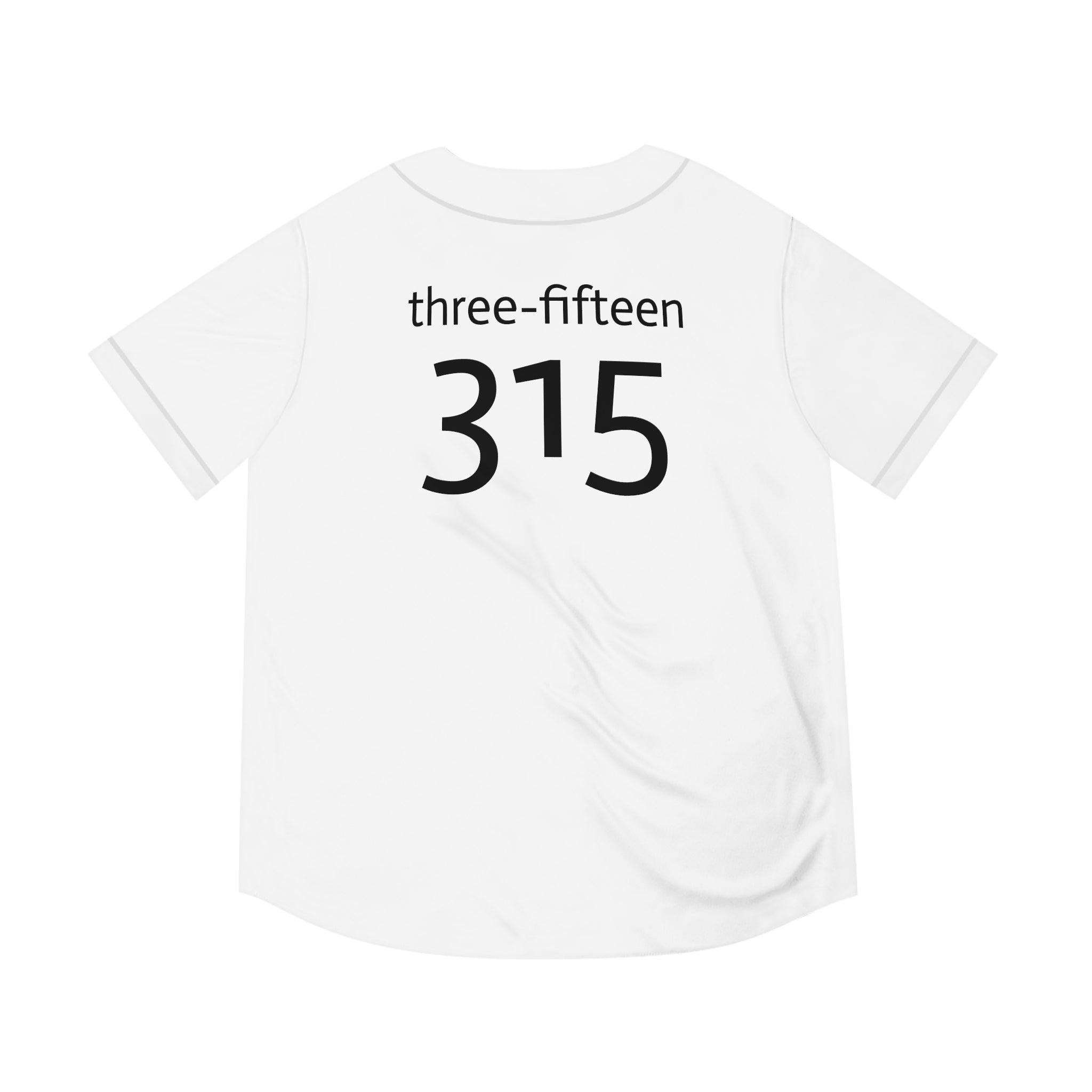 Three-Fifteen Stylish Men's Baseball Jersey with Custom Number 315
