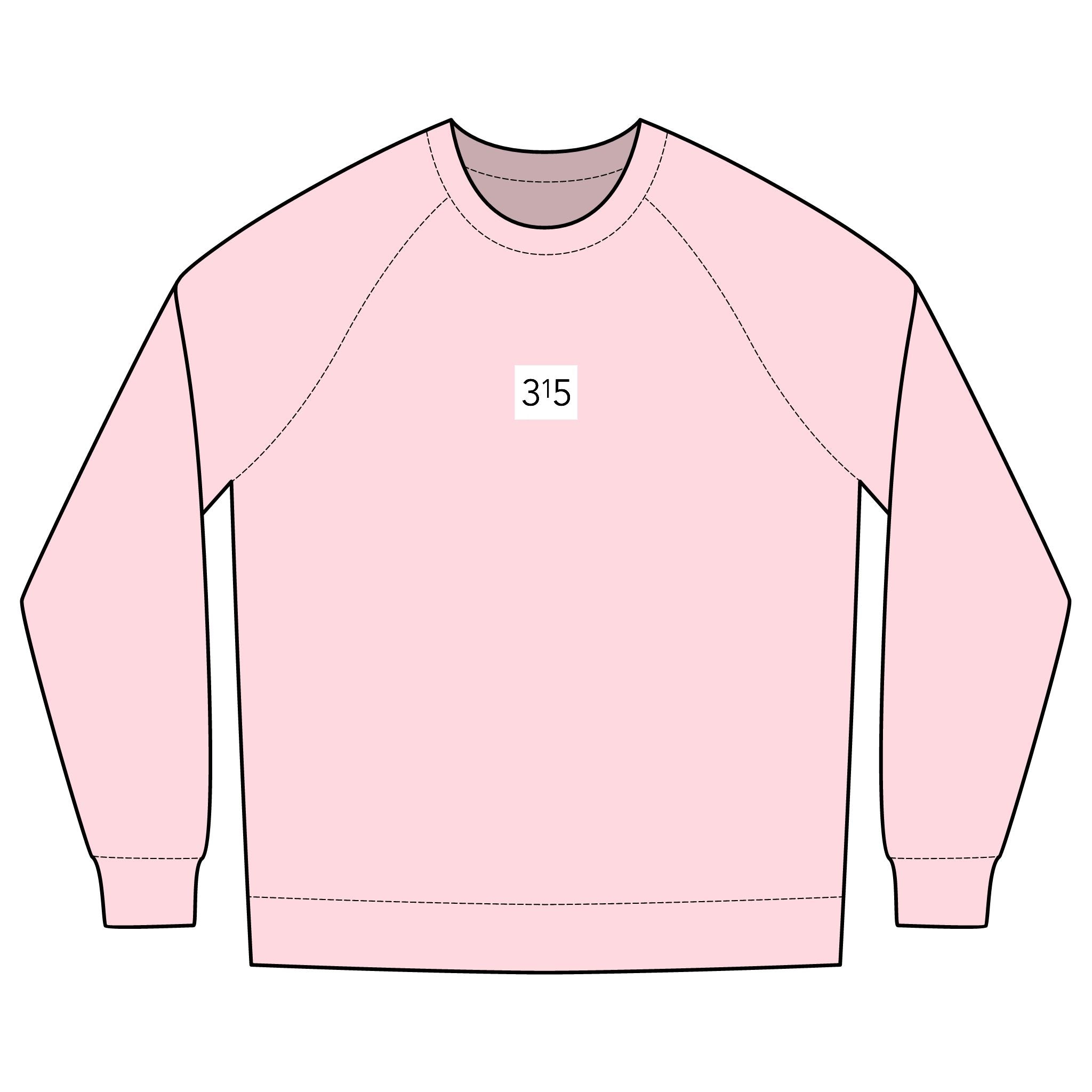 Multi Colors Minimalist Unisex Crew Sweatshirt with '315' Design