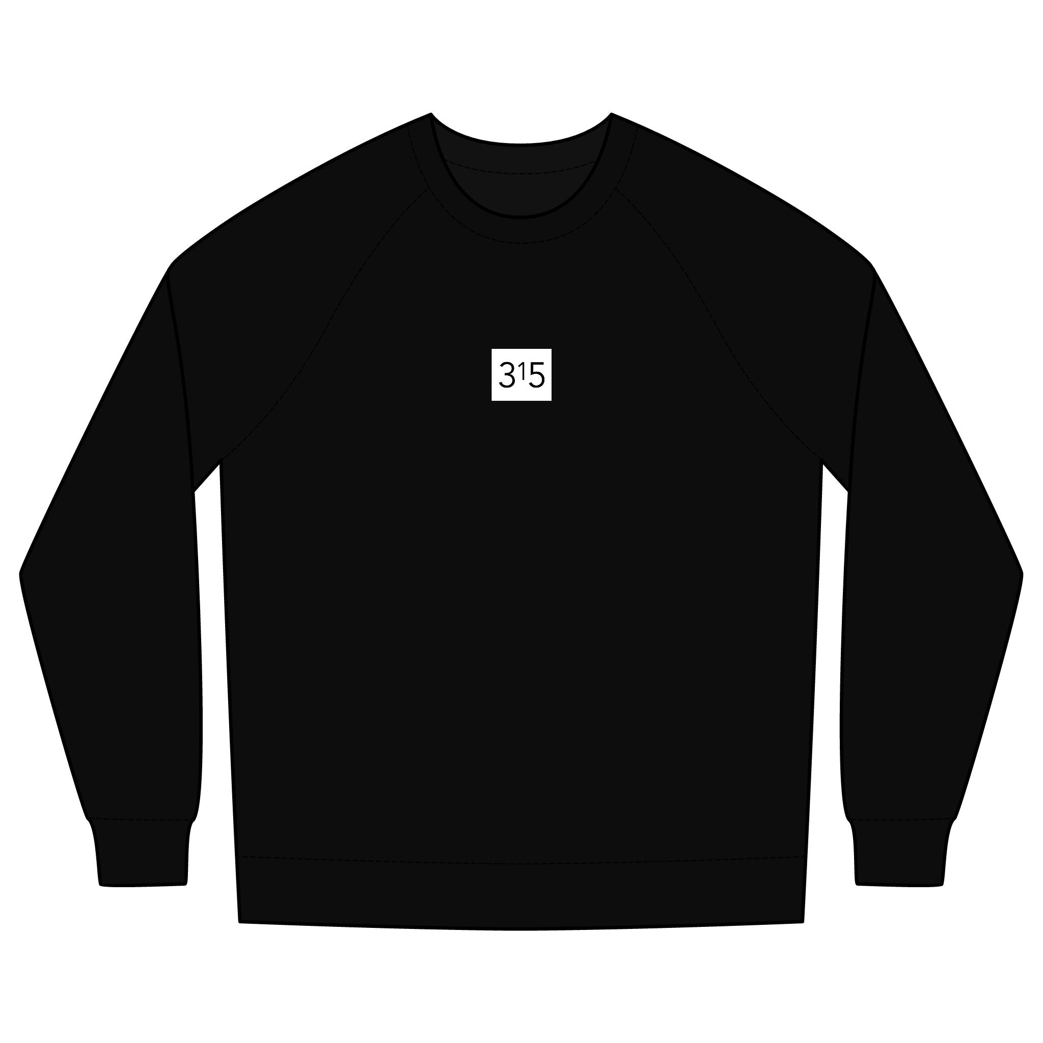 Multi Colors Minimalist Unisex Crew Sweatshirt with '315' Design