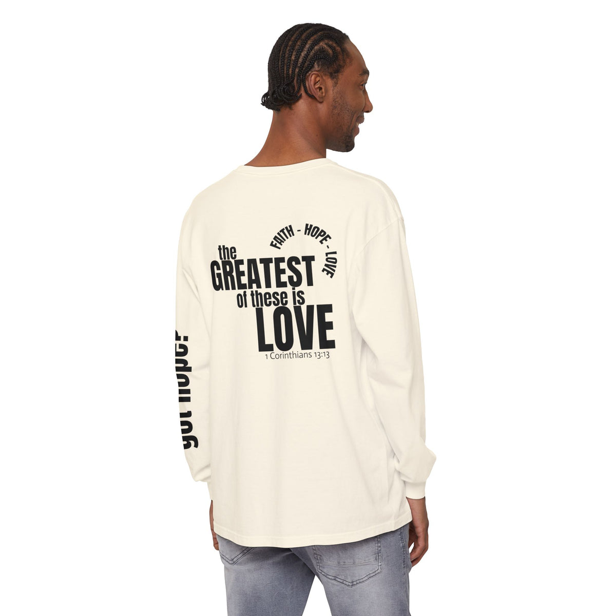 12 - Long sleeve tee 315 The Greatest of These Unisex Long Sleeve T-Shirt - Inspirational Casual Wear