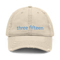 3 - Hat Distressed Embroidered Three Fifteen Dad Hat - Casual Chic Accessory