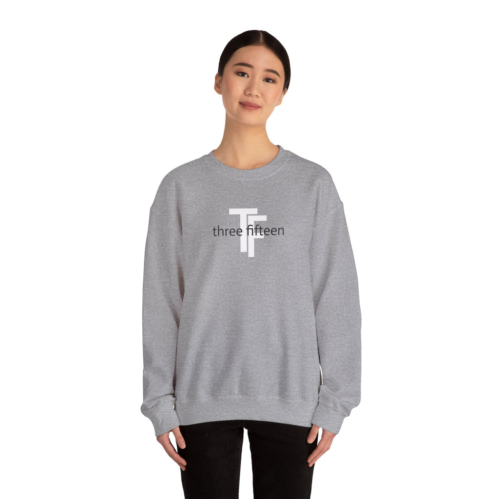 15 - Minimal TF three fifteen overlay Logo Sweatshirt — Casual Unisex Crewneck