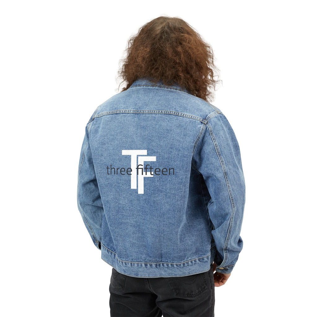 19 - TF three fifteen Men's Denim Jacket - "This Isn't the End of My Story" Statement Piece