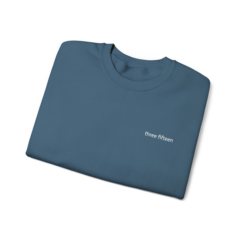15 - TF Three Fifteen Embroidered Crewneck Sweatshirt — Minimal Graphic Pullover