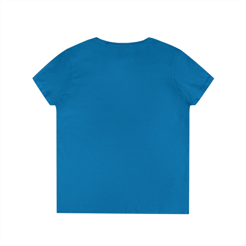 Multi Color Casual V-Neck T-Shirt with Minimalist Design 315