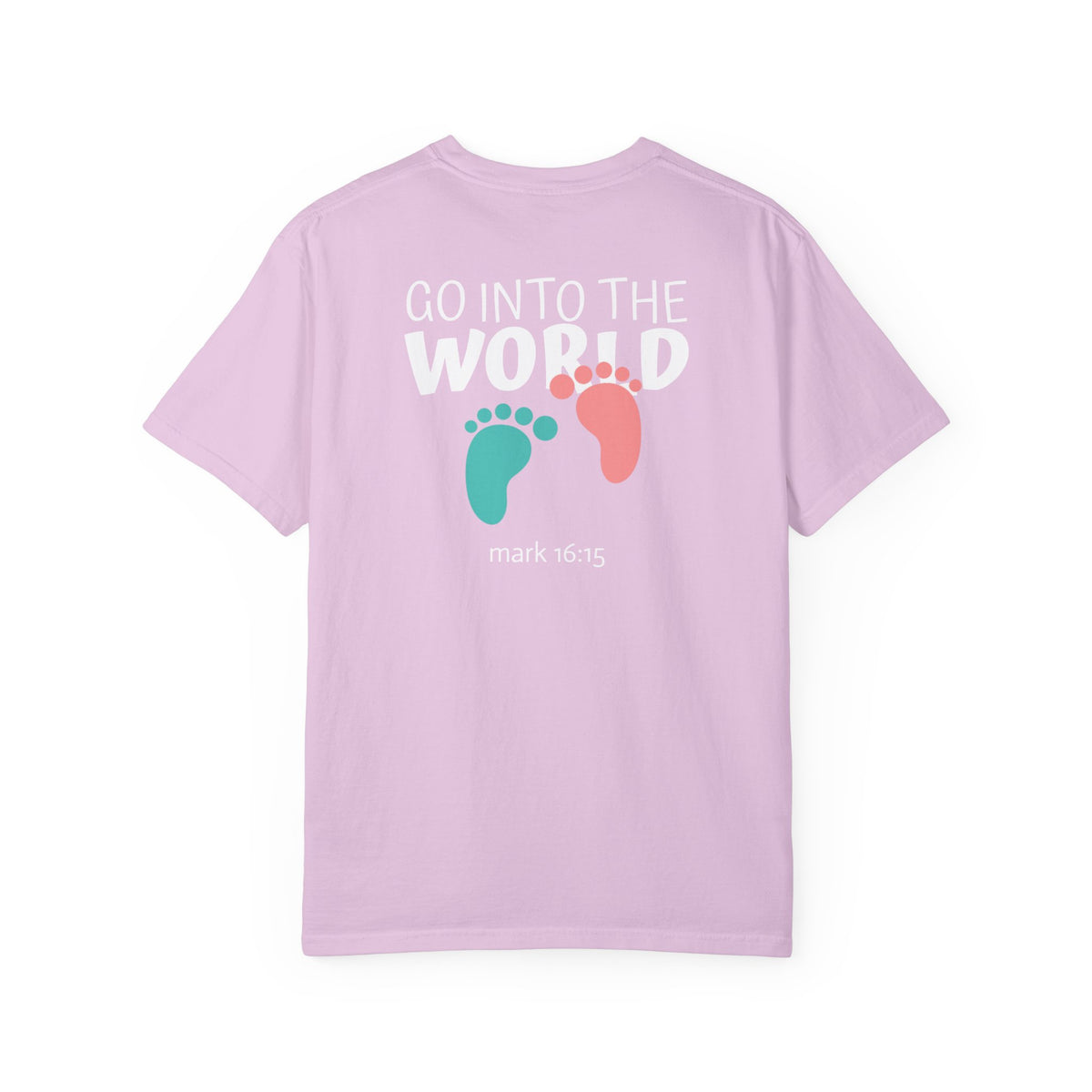 01 - Multi Colors “Go Into the World” Graphic T-Shirt