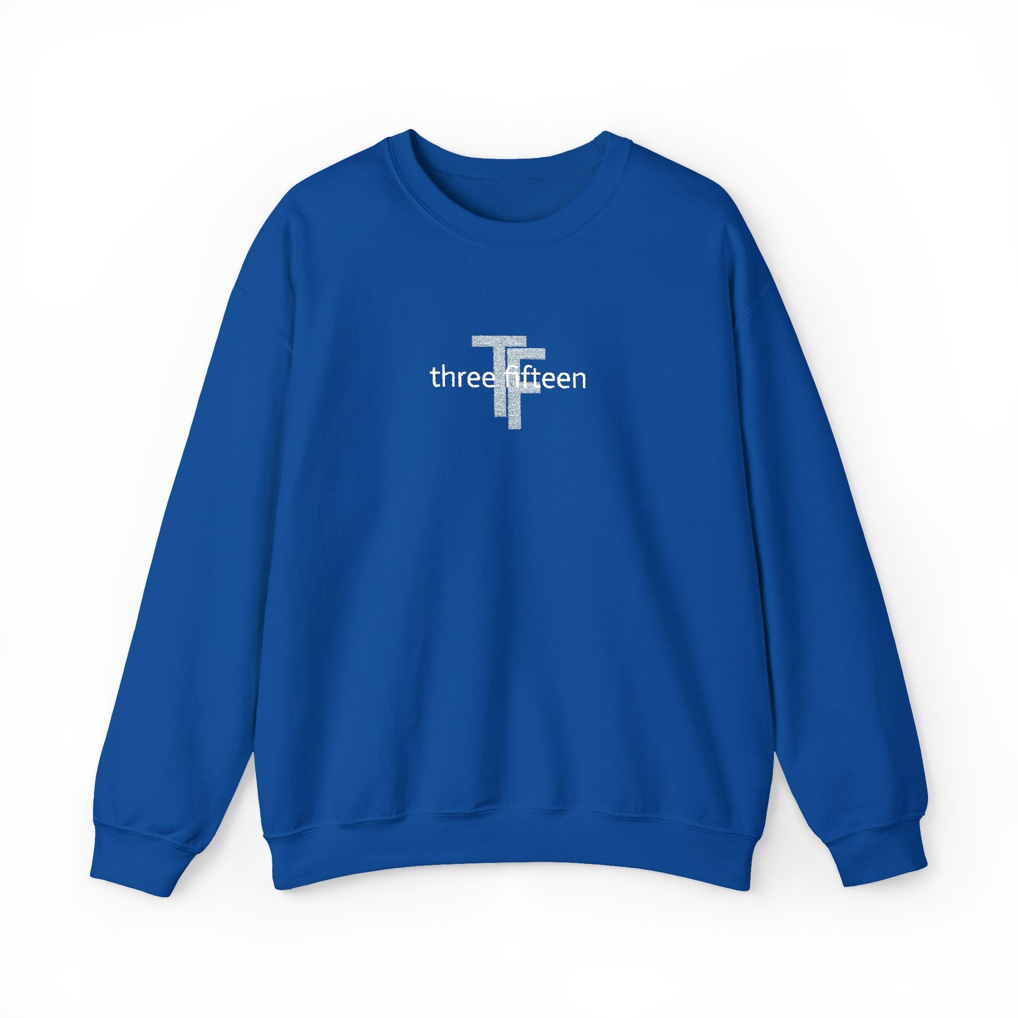 15 - TF Three Fifteen Embroidered Crewneck Sweatshirt — Minimal Graphic Pullover