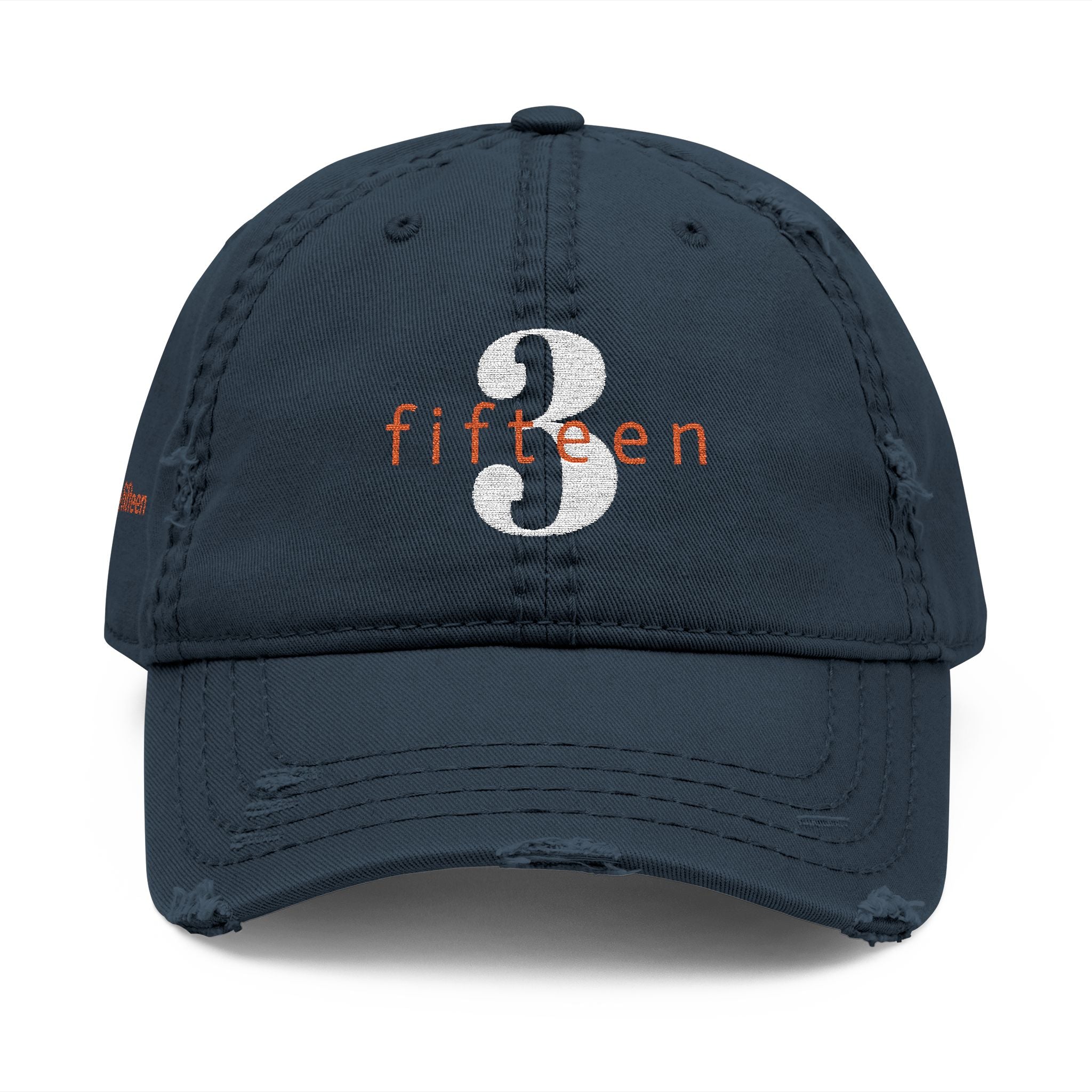 3 - 3 fifteen - Hat Distressed Embroidered TF Three Fifteen Dad Hat - Casual Chic Accessory