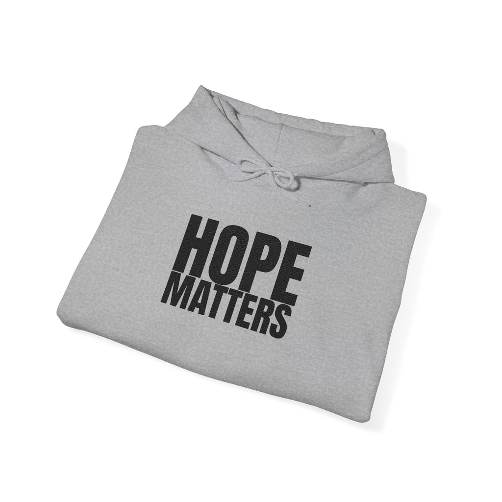 Multi Color - Hope Matters - Hoodie — Minimal Black Square Anchor Logo Pullover
